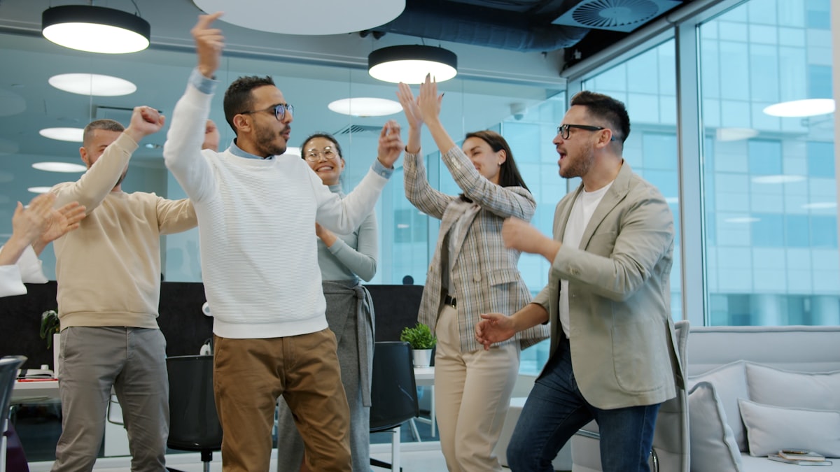 Corporate wellness team meeting